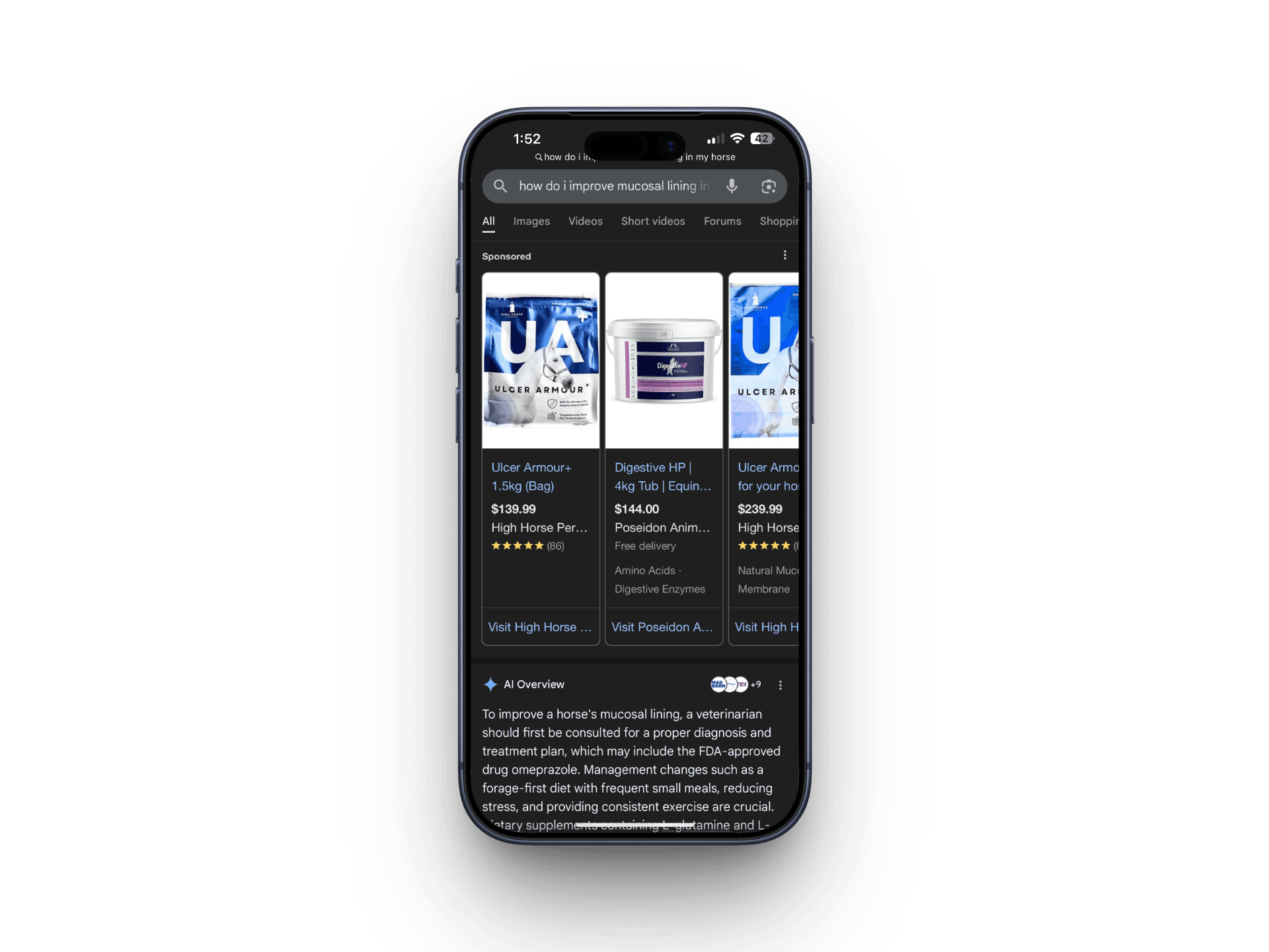 Traditional search mockup